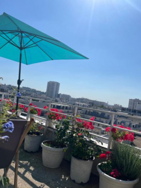 Trois pièces sur parc de la Villette Terrasse et vues